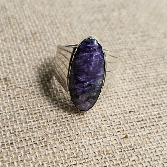 Jay King Jewelry - Jay King Purple Charoite Sterling Silver Statement Ring Size 6.5 Gemstone